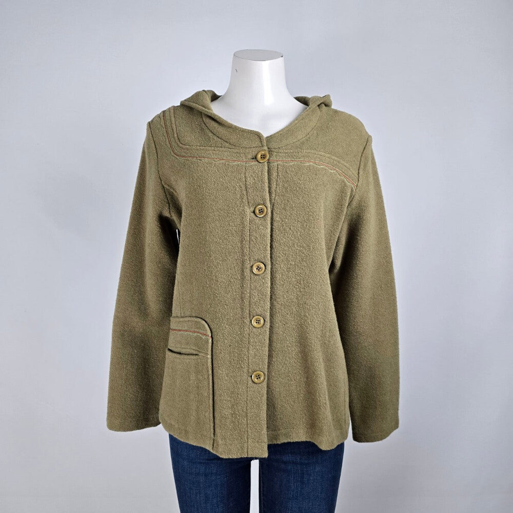 Finlha Sport Wool Button Up Jacket Size M